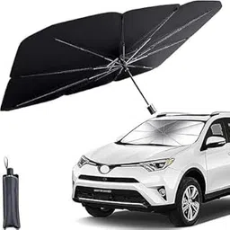 ATOOZED Car Sun Light Windshield Cover, Umbrella Windshield Sun Light for Car Front Window，Sun Protection & Heat Insulation Sun Light Full Cover Sun Light for Most Vehicles (Black)-picture-27