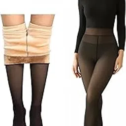 itta lansi Thermal Fleece Warm Winter Leggings | Skinny Fit Mid Rise | Stockings | Women Tights| Stretchable (Free Size)-picture-17