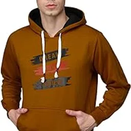 ewools Men's Fleece Round Neck Hooded Sweatshirt-picture-25