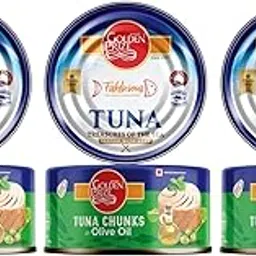Golden Prize Tuna Chunks in Olive Oil, 185g (Pack of 3)-image-1