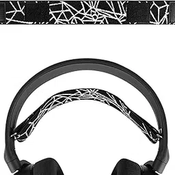Geekria Flex Fabric Headband Pad Compatible with SteelSeries Arctis 5, Arctis 3, Headphones Replacement Band Repair Part (Black + White)-picture-42