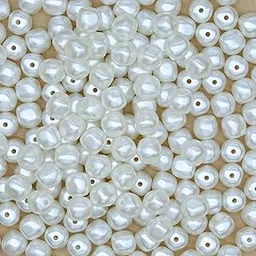 Satra Traders Rounded Cube Plastic Pearl Beads | Size : 10mm | Qty : 100g | PB293-image-21