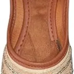 elegance footwear's & bags Elegance Footwear Floral Embroidered Juttis for Women | Handcrafted Ethnic Mojaris | Soft Padded Sole | Trendy Traditional Flat Footwear-picture-29