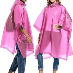 rain guard Unisex Transparent EVA Raincoat with Sleeves | Waterproof Hooded Poncho for Men & Women | Lightweight Travel Rain Jacket for Monsoon & Camping-picture-25