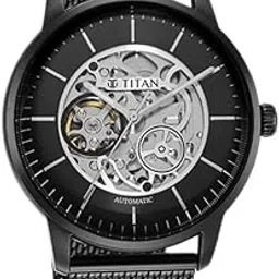 Titan Mechanical Automatic Black Dial Black Stainless Steel Strap Watch for Men - NT90110NM01-picture-43