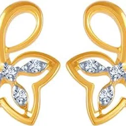 p.c. chandra jewellers Gold and Diamond Stud Earrings for Women-picture-12