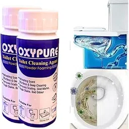 oxypure Pack of 2 toilet cleaning agent, oxypure toilet cleaner, oxypure, oxipure cleaning agent, Oxypure Cleaning Agent Powder, Foaming, Vegetable Scent, Removes Stains (pack of 2 of 200 gram)-picture-17