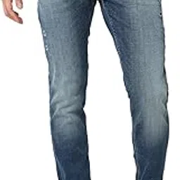 spykar Mid Rise Slim Fit Blue Jeans for Men-picture-33