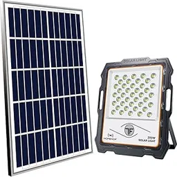 Homehop Solar Flood Light Outdoor 200 Watts Waterproof Automatic 82 LED Wall Lamp for Garden, Home, Balcony and Patio with Remote. (Aluminum, Cool White)-image-8