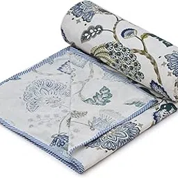 COZY FURNISH Cotton Single Dohar 57"X 87", Pure Cotton Soft Blanket/Chaddar/Top Sheet (Maroon, 1), Lightweight-picture-14