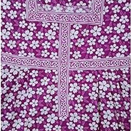 Rachakula Women's Cotton Nighty/Maxi/Nightgown Black White and Blue Color with Pocket Free Size Large XL, XXL Size, 5XL 7XL 9XL Size 10XL, Plus Sizes(L-10XL)-picture-43