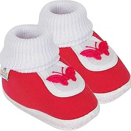neska moda Unisex Baby Booties For 6 to 12 Months (Red)-picture-34