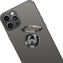 Silver 360 Holo-Ring Mobile Phone Grip Holder with Hologram Zodiac Logo - Cancer Design-picture-38