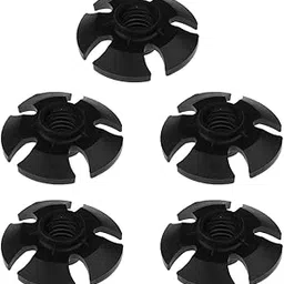 COMBR 5Pcs Snowflake Basket End Cap Tip for Walking Trekking Stick Hiking Pole, Black-picture-56