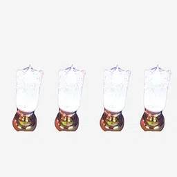 Flameless LED Crystal Candle Light Set of 4 | White Flickering Flame | Battery Operated Decorative Lamp for Home, Festive & Party Décor | Safe Smokeless Electric Candle-picture-16