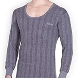 Men's 100% Cotton Rich Fabric Charcoal Grey Thermal Wear- Upper Top - Pack of 1-image-36