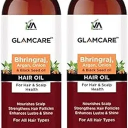 Glamcare Bhringraj Pack Of 2-100ml Onion, Argan, Black Seed Oil for Hair Growth - Rosemary Essential Oil Infused - Nourishing Hair Oil for Men & Women - Natural Hair Growth Treatment - Vegan-Friendly-picture-26