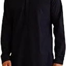 sojanya (Since 1958 Men's Cotton Gold Foil Printed Long Kurta-picture-48