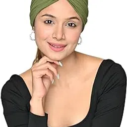 Bamboo Viscose Beautiful Gathered Headband for Women's (SS411_Chive)-image-39