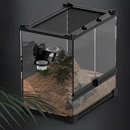 Enakshi® Reptile Feeder with Suction Cup Convenient Feeding Cup for Frog Gecko 14.5x7x8cm|Pet Supplies | Reptile Supplies-image-0