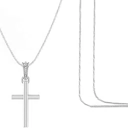 akshat sapphire Sterling Silver (92.5% purity) God Jesus Chain Pendant (Pendant with Chain) for Men & Women Pure Silver Lord Isa Masih Chain Locket for Good Health-picture-16