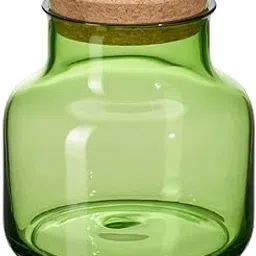 Ikea VINTER Glass Storage Jar with Cork Lid, Green, 700 ml-picture-66