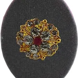 vidhya kangan Handmade Fancy Stone stud Work Saree pin Brooch for Women Jewellery Latest Stylish Crystal Unisex Floral Shape Brooch for Women/Girls (sku-bro2726)-picture-19