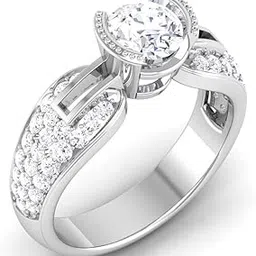 avsar jewellery 14k (585) White Gold Ring for Women-picture-37