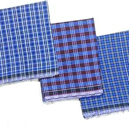 weavari Stitched Cotton Lungi – Pure Cotton Soft & Breathable Men’s Checked Lungi | Ready-to-Wear Stitched Design, Traditional South Indian Style – Pack of 3-picture-15