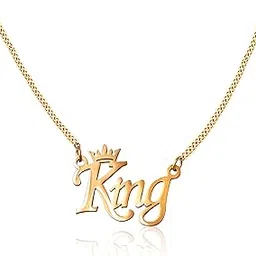 meenaz Valentine King Pendant for Men Boys boyfriend Pendants for Men Pendent with Chain Stainless Steel locket Pendant Chain for Men Jewellery Men Birthday Gift gents Anniversary Gift for Husband-picture-32