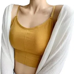davina fashions Women's Cotton Crop Bralette Sleeveless Free Size (28 to 34) Bust Size-picture-41