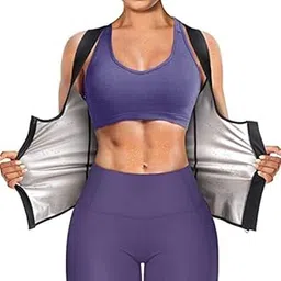 Junlan Sauna Suit for Women Waist Trainer Vest for Women Sweat Tank Top Shaper for Women with Zipper-image-76