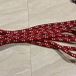 Preeti Yoga Iyengar Ropes White Cotton Versatile Strength Iyanger Yoga Wall Ropes for Balanced Practice Size Medium-14 mm (Red with White Dots)-image-5