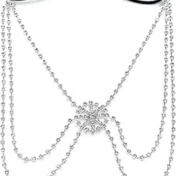 Multi-Layer Rhinestone Tassel Thigh Chain | Full Diamond Body Chain for Women & Girls-image-3