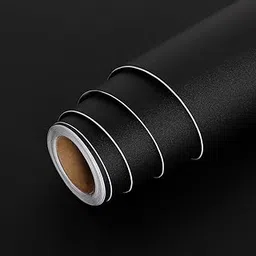 SAJYO Solid Matte Peel and Stick Wallpaper | Self Adhesive Contact Paper for Walls & Furniture | Decorative Waterproof Removable Wall Sticker for Home, Kitchen, Office (Black, 2 x 50 Feet)-picture-20