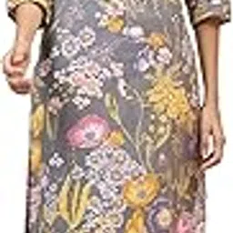 w for woman Orange Abstract Printed Tiered Spaghetti Kurta and Leggings Set with Dupatta-picture-46