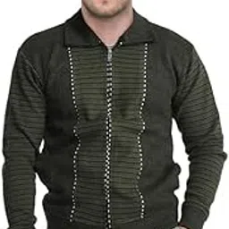 MANRA Men Zipper Thick Fabric Woolen Full Sleeve Collar Zipper Jacket/Sweater-picture-40