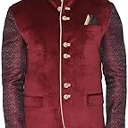 wintage Men's Jacquard Grandad Bandhgala Coat Nehru Modi Blazer : Multiple Colors-picture-15