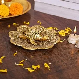 Collectible India Metal Feng Shui Tortoise On Plate Showpiece - Gold Tortoise for Good Luck Money - Best Gift for Career and Good Luck Vastu - Gift for Girlfriend Her Him Mom Dad.-image-85