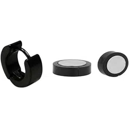 sanaa creations Combo Black Stainless Steel Round Magnetic Studs for Unisex, Men & Women-picture-11