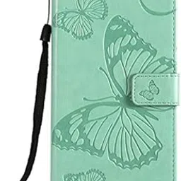 TELETEL Diva Series Butterfly Embossing Pu Leather Flip Wallet Case Cover with Card Holder | Magnetic Closure (Sea Green) for Apple iPhone 14 Plus-picture-12