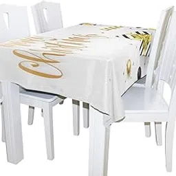 Golden Ribbon Bow Or Christmas Golden Decoration Kitchen Printed tablecloth in Washable Polyester For Dinner Parties,Buffet Table,Wedding Holiday Decor,Summer and Outdoor Picnics,54x54inch-image-19