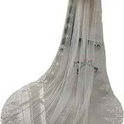 UNIQUE BRIDAL ACCESSORIES Sequence Veil Tulle 2 Layers 3 Meter Long Veil With comb attached. sequence Lace Wedding Accessory Cathedral sequence Lace Bridal Veil with Hair Comb Head Band-image-13