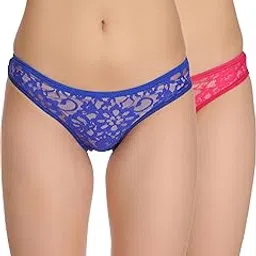 selfcare Women's Mid-Rise Net Self Design Panties Bikini Briefs Set (Pack of 2)-picture-30