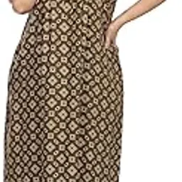 9shines label Stylish Bamboo Cotton Nighty Maxi for Women | Full Length Trendy Nightgown | Premium Nightdress | Nightwear | All Over Print Nighty with Pocket (4293 PV)-picture-37