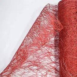 Just Flowers® Abaca Jute Fiber Roll for Bouquet Wrapping, Gift Wrapping, Bags, Basket Making and Crafts (18Inch x 10Ft, Color: Red)-picture-19