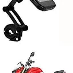 Motorcycle Bike Phone Holder, Waterproof Mobile Mount with TPU Touch Screen, 360° Rotating Universal Bicycle Holder for Smartphones Under 6.5 Inches Compatible with M-ahindra-Mo-jo-picture-63