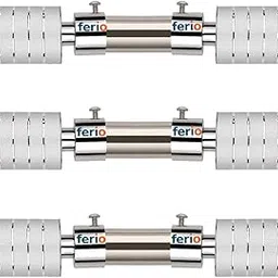 FERIO Stainless Steel and Aluminium Curtain Rod Holders for Door and Windows Fitting Accessories for Home Décor for 1 Inch Rod Size Only Finials Silver Colour (Pack of 6)-picture-26