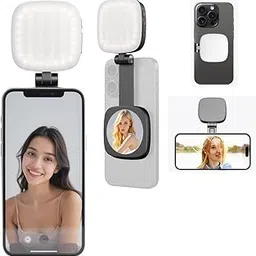 Calyrex Upgrade Magnetic Selfie Light with Mirror, 3-in-1 Portable LED Fill Light for iPhone & Android, Rechargeable Foldable Holder, Beauty Lighting for Video, Photo, Streaming & Recording-image-24