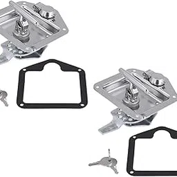 Lyla 2 Pieces RV Trailer Tool Box Locks with Two Keys 12.5x12.2cm Stainless Steel-picture-38